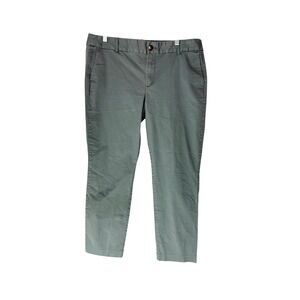 J.Crew Laney chino Pant Women's Cool Cyprus Green Casual Straight Leg Size 14